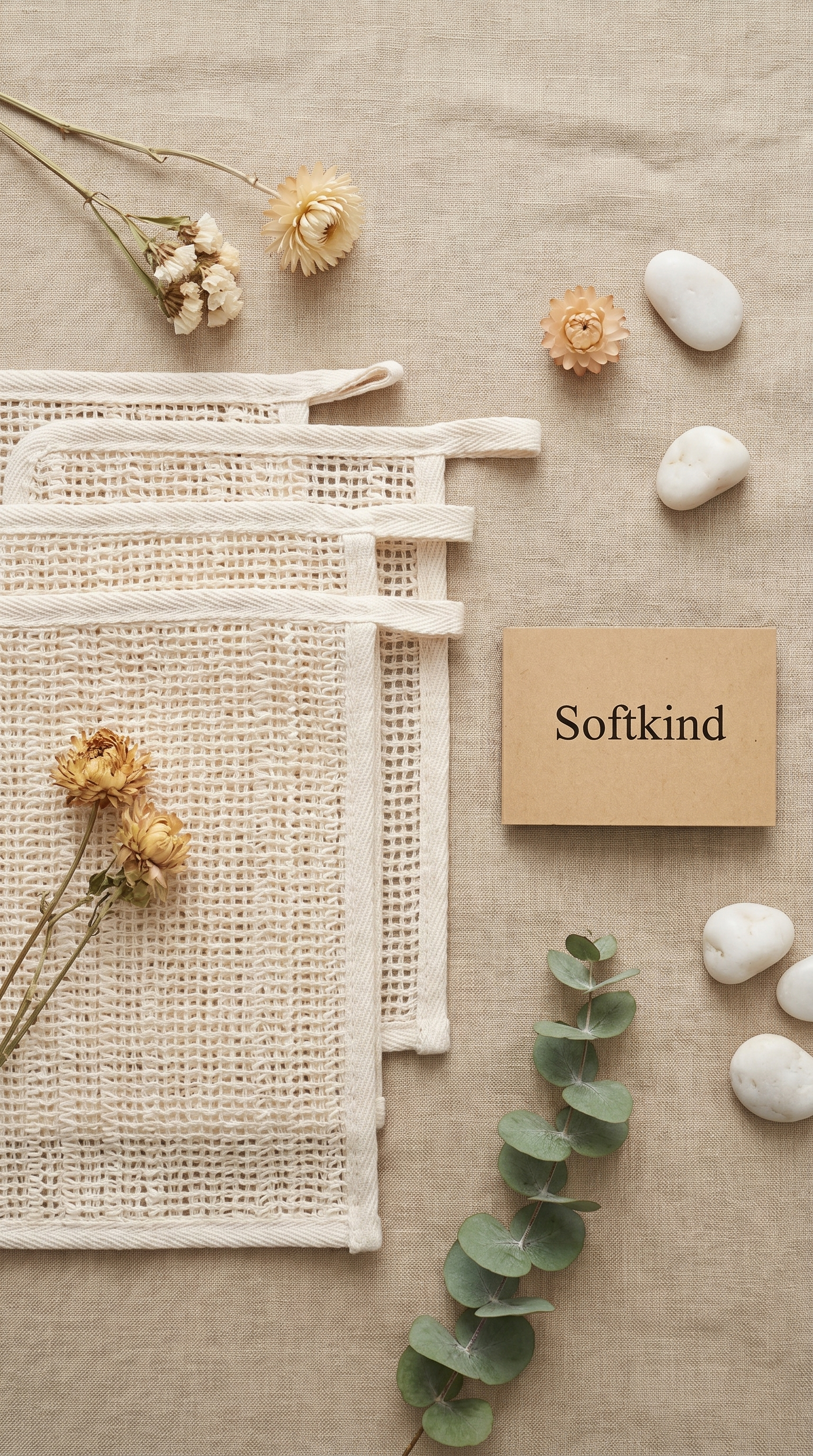 Softkind linen flatlay